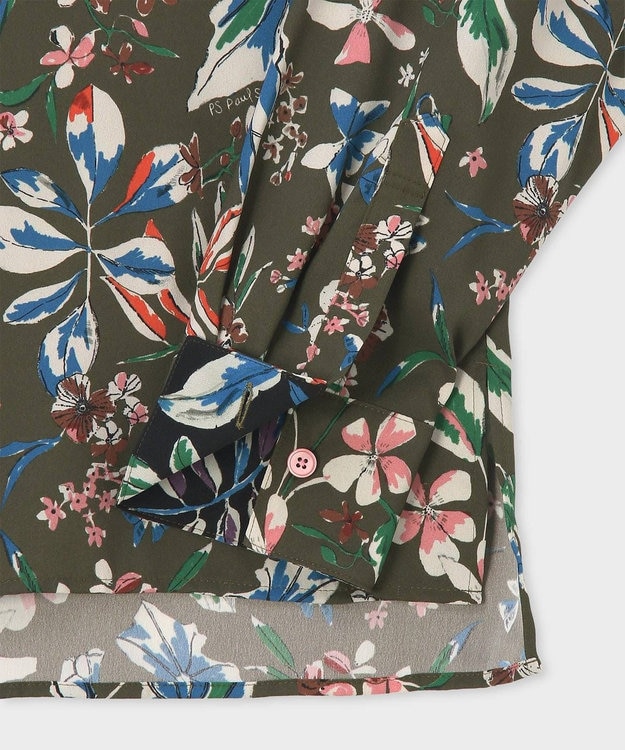 Paul Smith Number Floral ブラウス カーキ