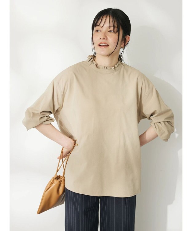 CRAFT STANDARD BOUTIQUE 衿フリルブラウス Beige