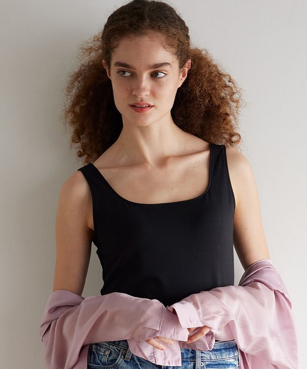 WACOAL カップ付きインナー 【ハグするブラトップ】 肌にとけこむフィット感 バストの立体感をキープ 洗濯機洗い(ネット使用)可能 レディース CLB759 /ワコール ブラック