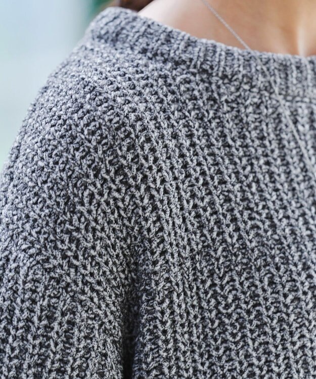 Tiaclasse 【洗える】MIXモールニットプルオーバー チャコールグレー