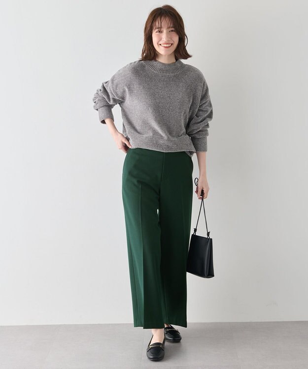 ANY モールニットプルオーバー チャコール