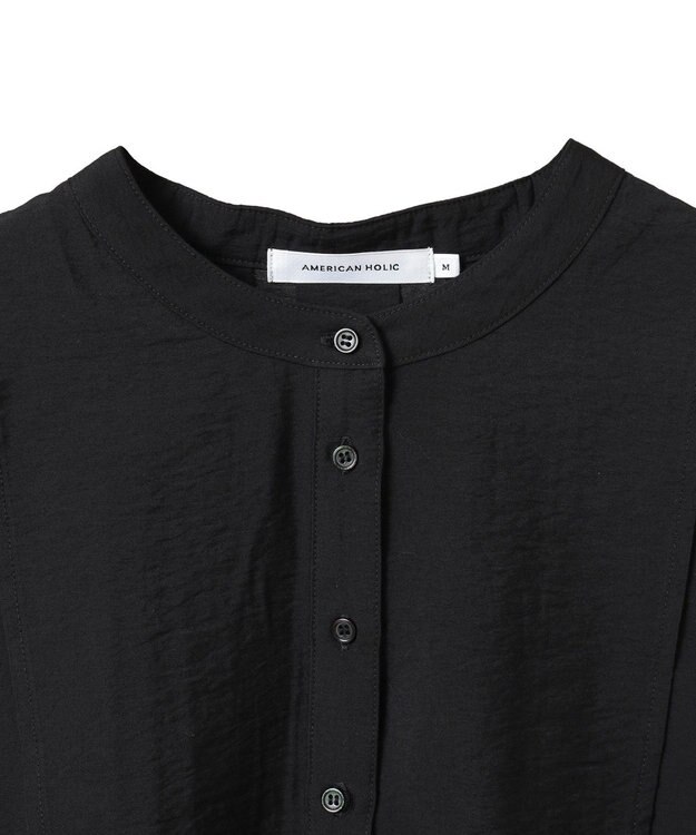 AMERICAN HOLIC 【WEB限定】接触冷感バンドカラーチュニック Black
