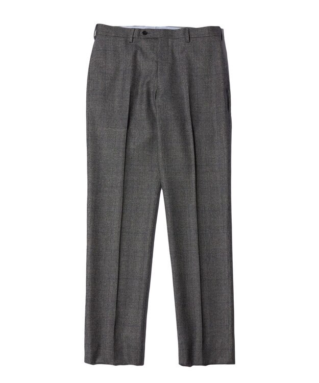 J.PRESS MEN 【ウォッシャブル可】トリートメントウール ストレッチグレナカートチェック スラックス ネイビー系4