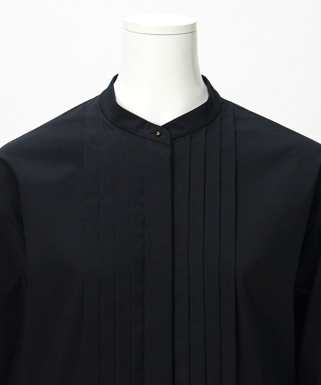 23区 【GOLD LABEL】コットンニドム ピンタックブラウス ブラック系