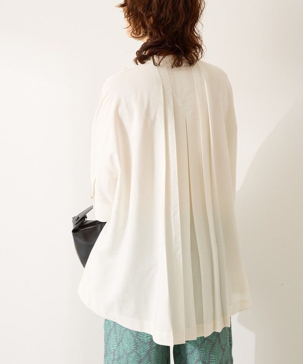 AMERICAN HOLIC 【WEB限定】接触冷感バンドカラーチュニック Ivory