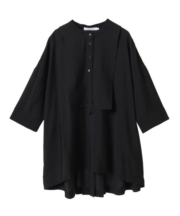 AMERICAN HOLIC 【WEB限定】接触冷感バンドカラーチュニック Black