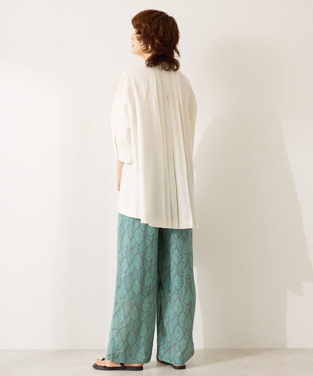 AMERICAN HOLIC 【WEB限定】接触冷感バンドカラーチュニック Ivory