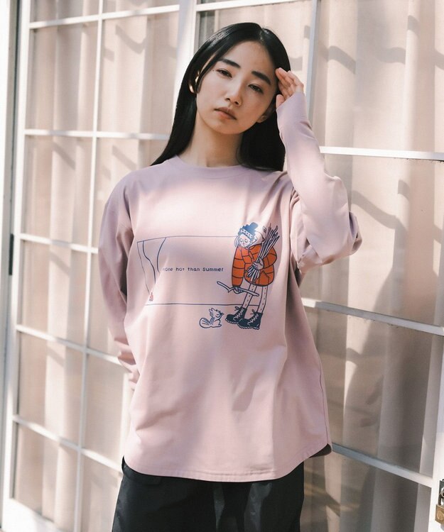 SHARE PARK LADIES 【LADIES】吸水速乾 フロントプリントTシャツ