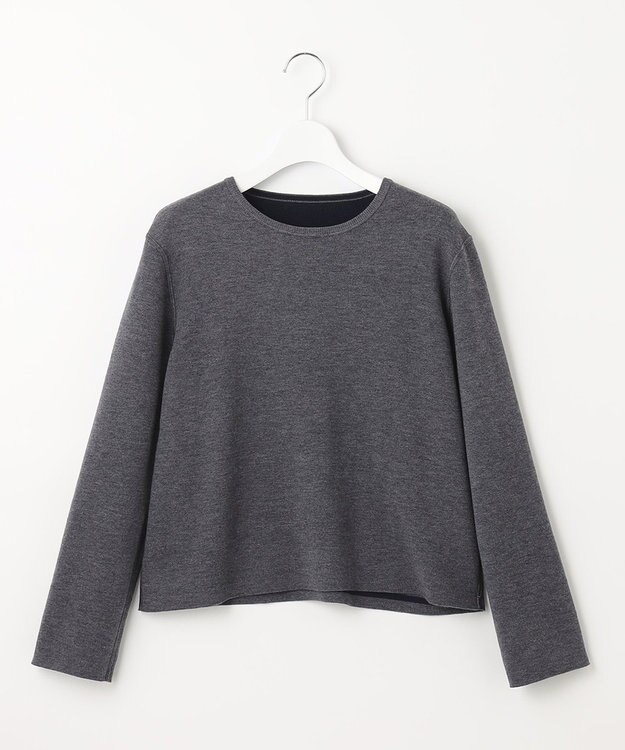 自由区 【ご好評につきWEBのみ新色追加/洗える/マルチウェイ】リバーシブルニット セットアップ グレー系