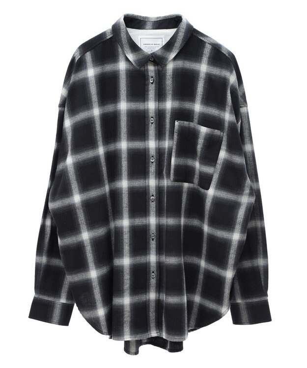 AMERICAN HOLIC バックタックチェックビエラシャツ Black