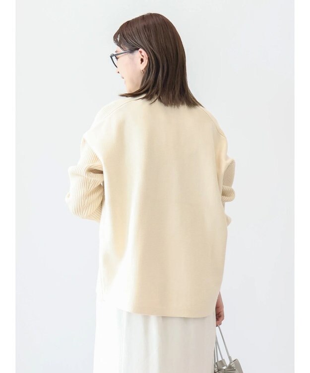 AMERICAN HOLIC バイパチ袖リブラグランニットプルオーバー Ivory