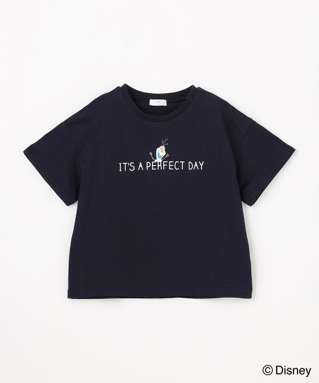 ANY KIDS 【ディズニー/FROZEN】【綿100%】ひんやり オーバーサイズTシャツ 「オラフ」（ネイビー）