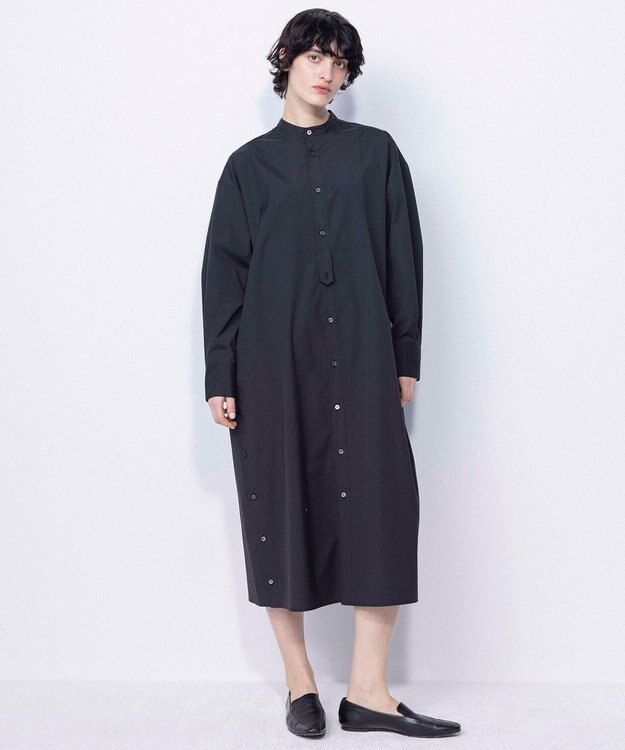 NAVE 【ReNAVE・セットアップ可/洗える/接触冷感/UVケア】コットンポリブロード ワンピース ブラック系