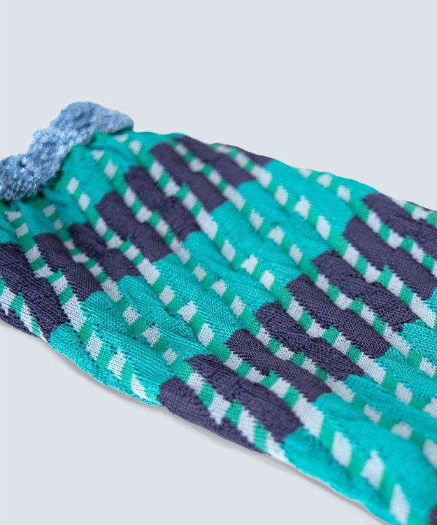 COQ ミケネコテイル リバーシブルファーソックス グリーン