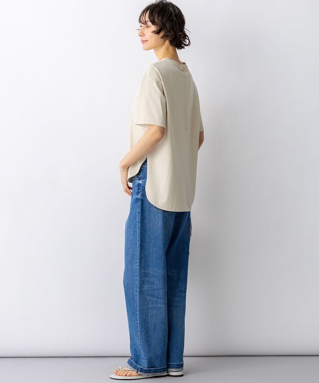 23区 【先行予約】シャツテール ロゴTEE フロスト×ダークブラウン