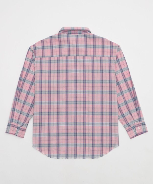 WEGO チェックBIGシャツ ピンク