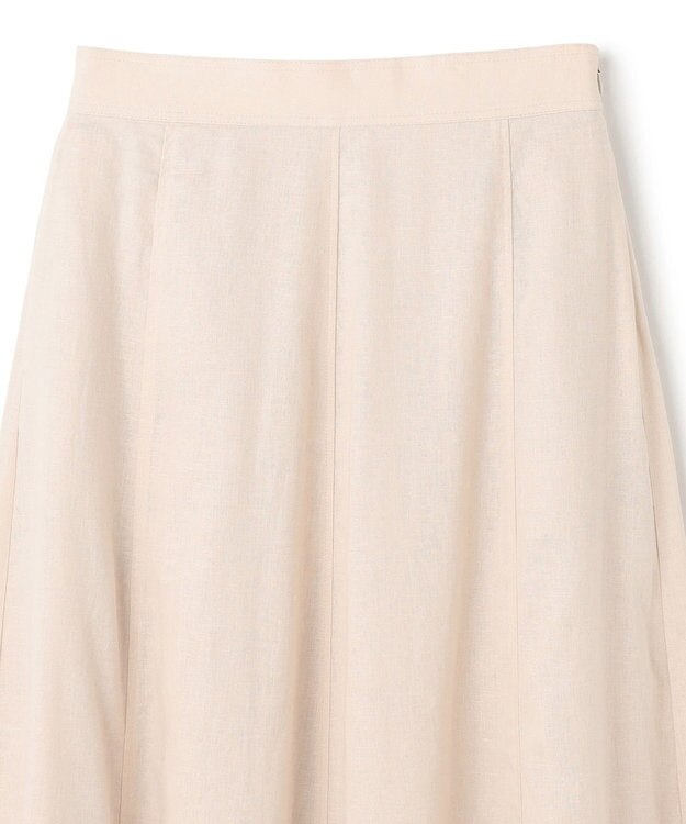 UNFILO リネンレーヨン セミフレアスカート ベージュ