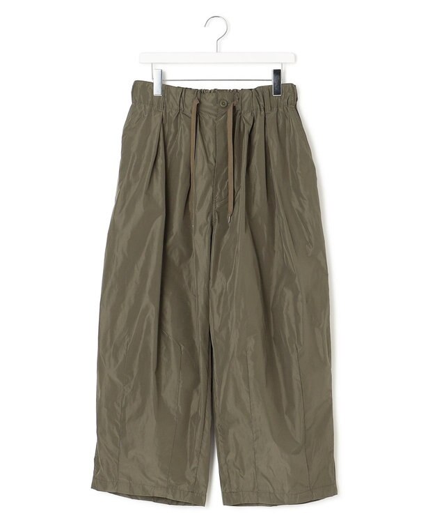 J.PRESS YORK STREET 【UNISEX】ポリエステルツイル ワイドパンツ カーキ系