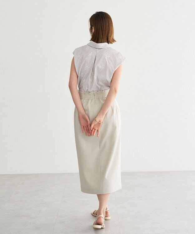 YECCA VECCA ドライタッチナロースカート Light Beige