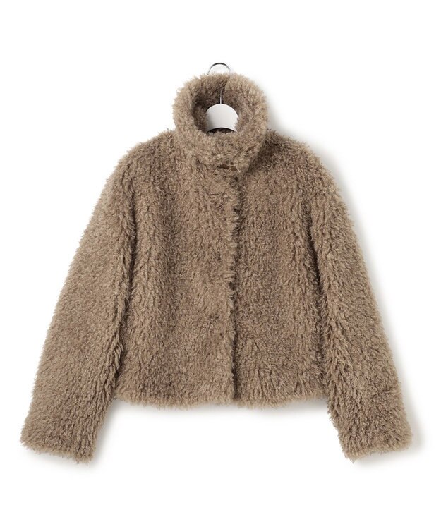 23区 【GOLD LABEL】カーリーニードルファー ブルゾン キャメルベージュ