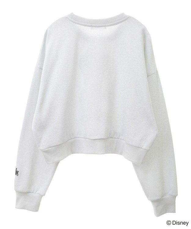 Green Parks ミッキー＆フレンズ／ラメ裏毛ショートプルオーバー White