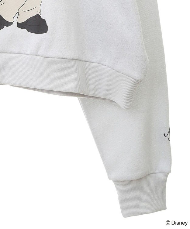 Green Parks ミッキー＆フレンズ／ラメ裏毛ショートプルオーバー White