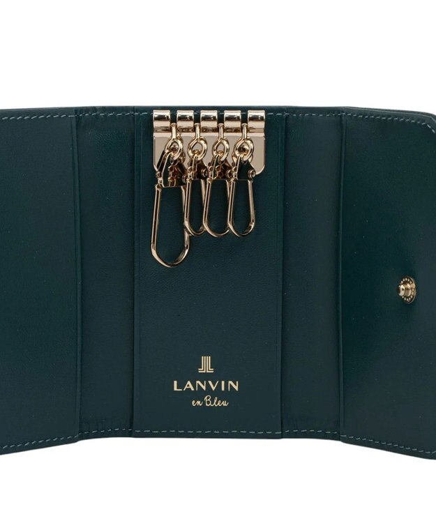 LANVIN en Bleu リュクサンブール キーケース ディープグリーン
