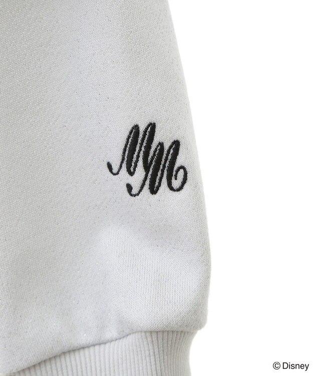 Green Parks ミッキー＆フレンズ／ラメ裏毛ショートプルオーバー White