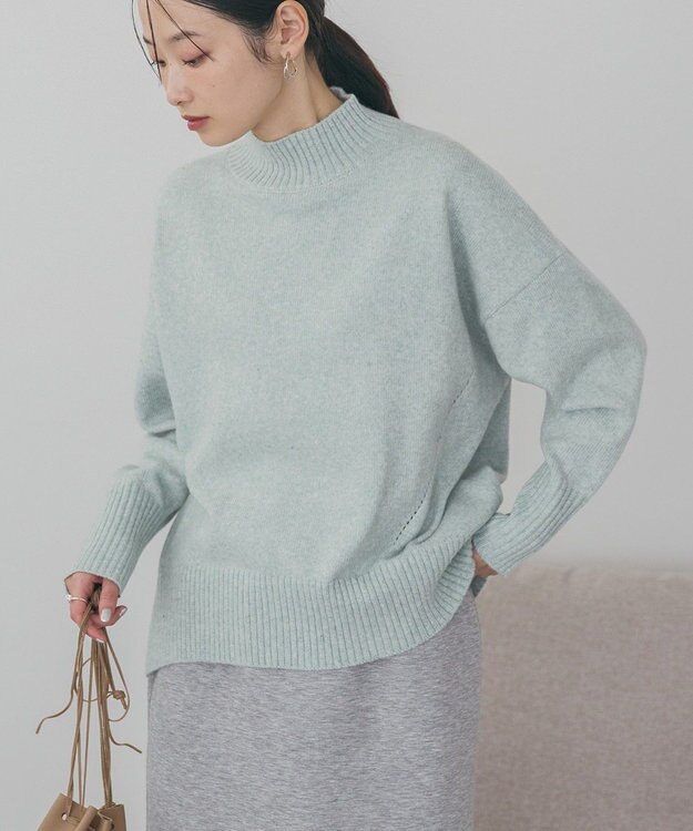 AMERICAN HOLIC モックネックコクーンニットプルオーバー Mint