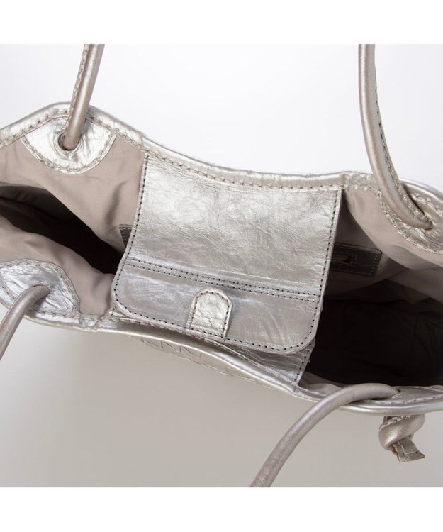 UNBILLION ピークスピーク PEAKS PEAK / 牛革レザーメッシュトートL シルバー