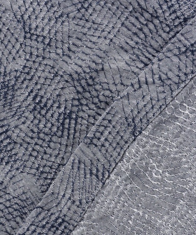 JOSEPH HOMME 【新型】アブストラクトジャガードストレッチ 　レギュラーカラー半袖シャツ スカイブルー系