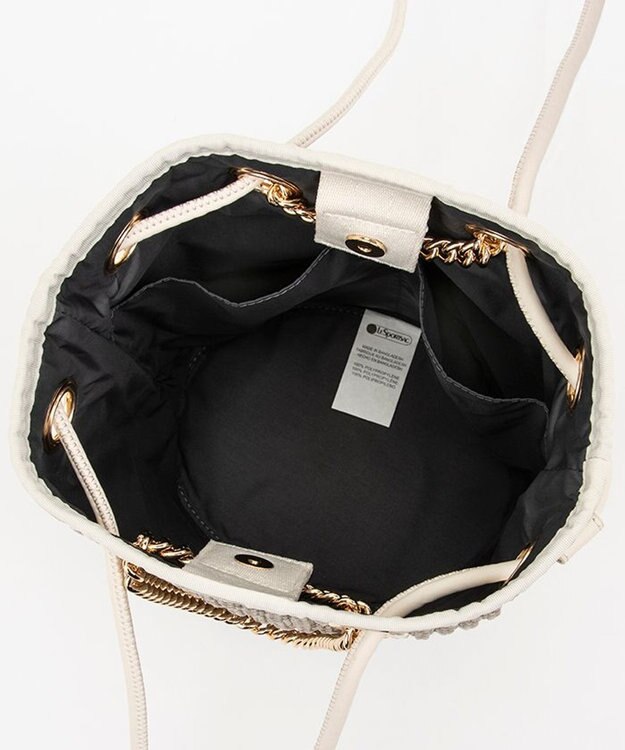 LeSportsac CHAIN CROCHET SM BUCKET/ベージュクロシェ ベージュクロシェ