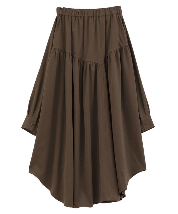 Green Parks ・ＥＬＥＮＣＡＲＥ　ＤＵＥ　袖付デザインスカート Brown