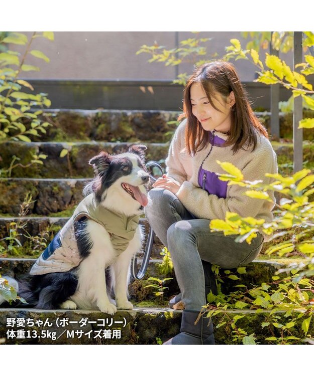 PET PARADISE LEE 綿入ベスト モノグラム 《カーキー》 中型犬 大型犬 カーキ