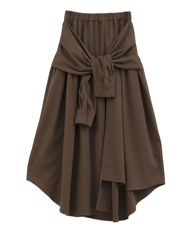 Green Parks ・ＥＬＥＮＣＡＲＥ　ＤＵＥ　袖付デザインスカート Brown