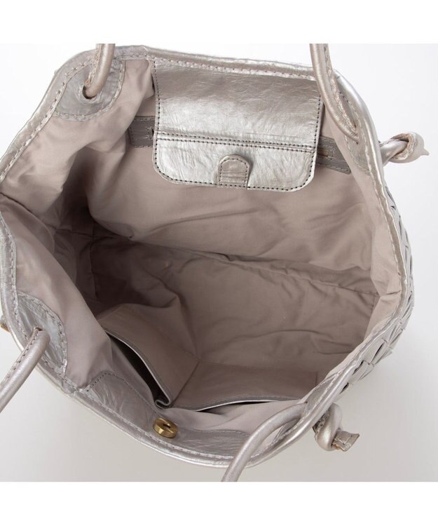 UNBILLION ピークスピーク PEAKS PEAK / 牛革レザーメッシュトートL シルバー