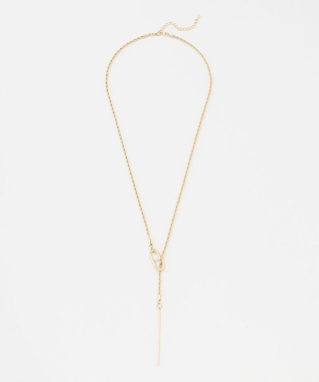 ANY 【長さ調節可能】ノットリングネックレス ライトゴールド