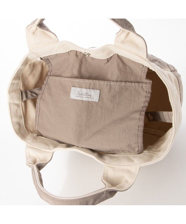 UNBILLION cachecache 製品洗いキャンバス×ナイロントートL グレー