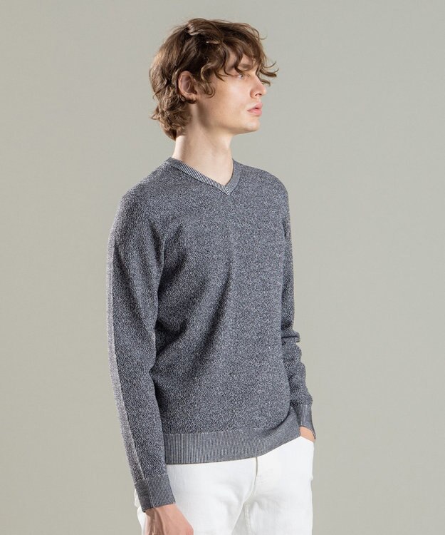 JOSEPH HOMME ライトアムンゼン　Ｖネックニット ライトグレー系
