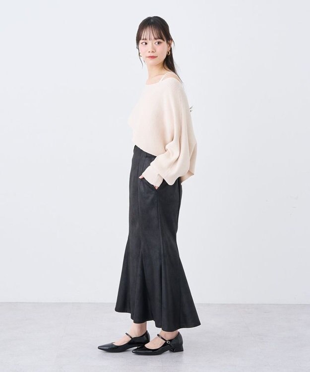 earth music&ecology 【2WAY】SET2点クロスニット＋キャミソール Ivory