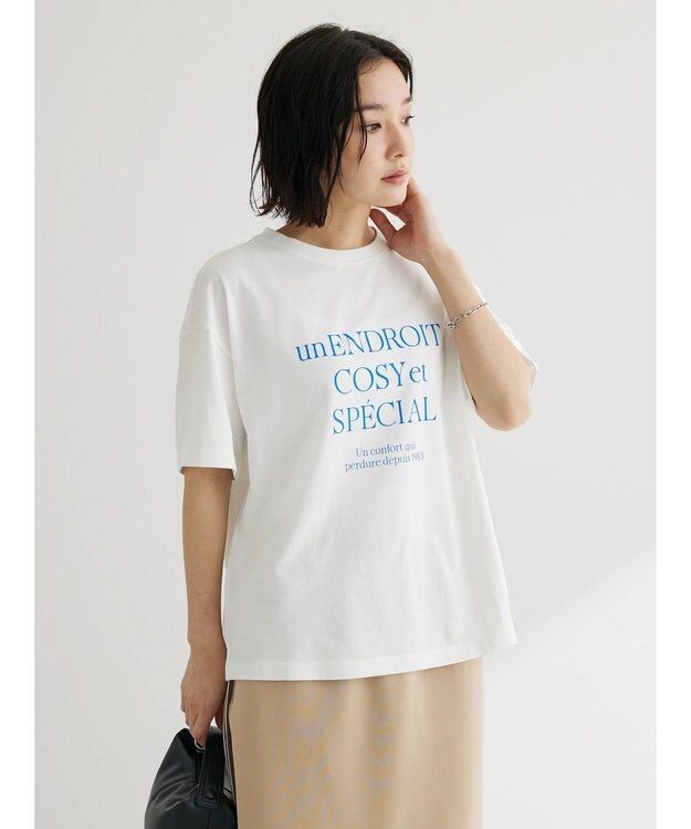 Green Parks ガーリーロゴボックスＴシャツ Blue