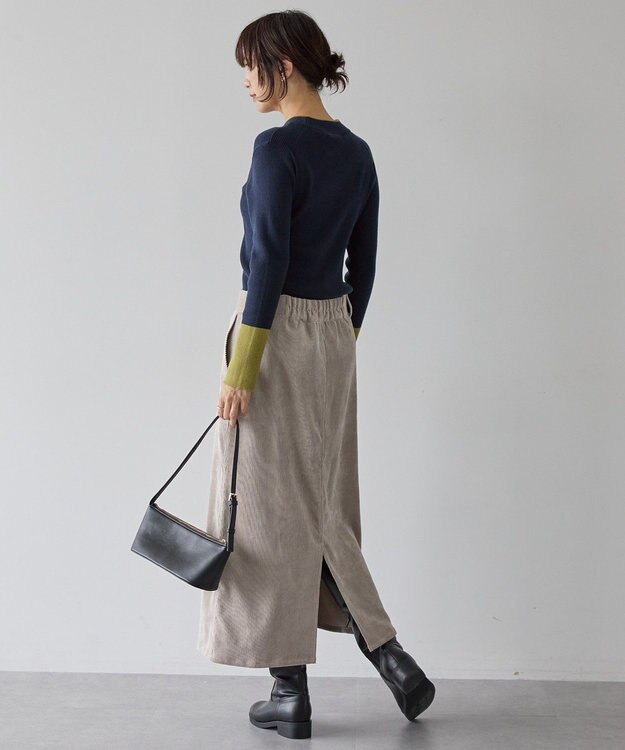 AMERICAN HOLIC バイパチリブモックネックニットプルオーバー Navy