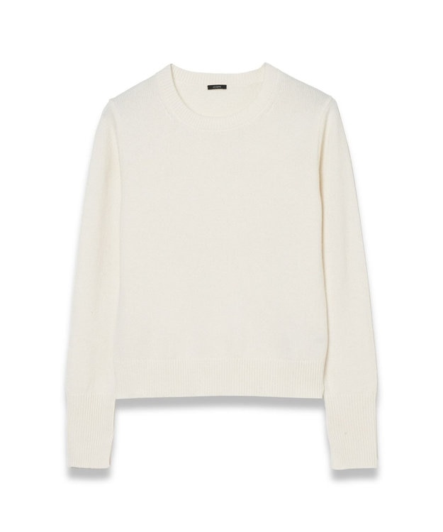 JOSEPH 【FOUNDATIONS】ライトピュアカシミヤ　ラウンドネックニット Ivory