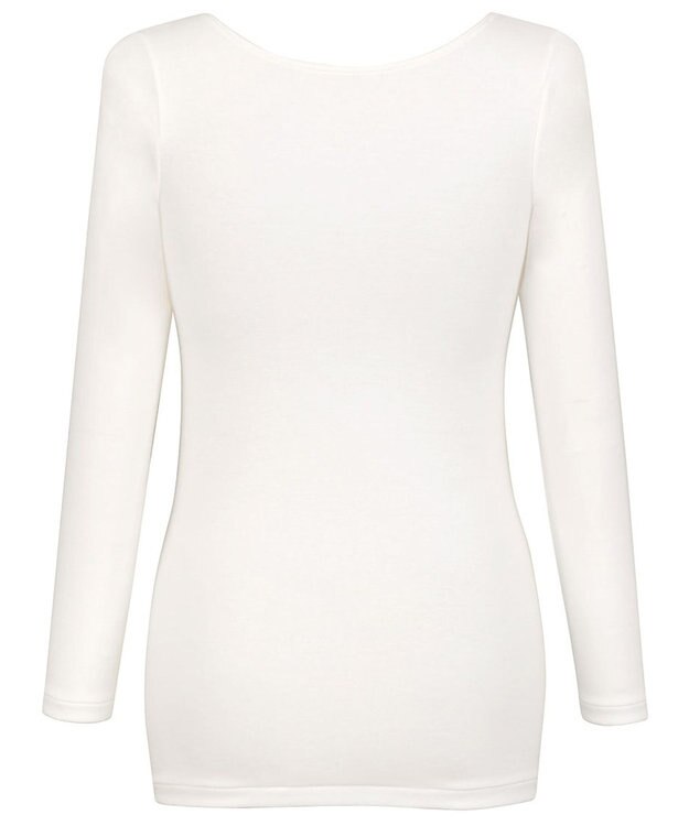 Wing あったかインナー　【綿の贅沢オーガニック】　オーガニックコットン混　やわらかな肌ざわり　８分袖　ウイング／ワコール　EL4830 アイボリー