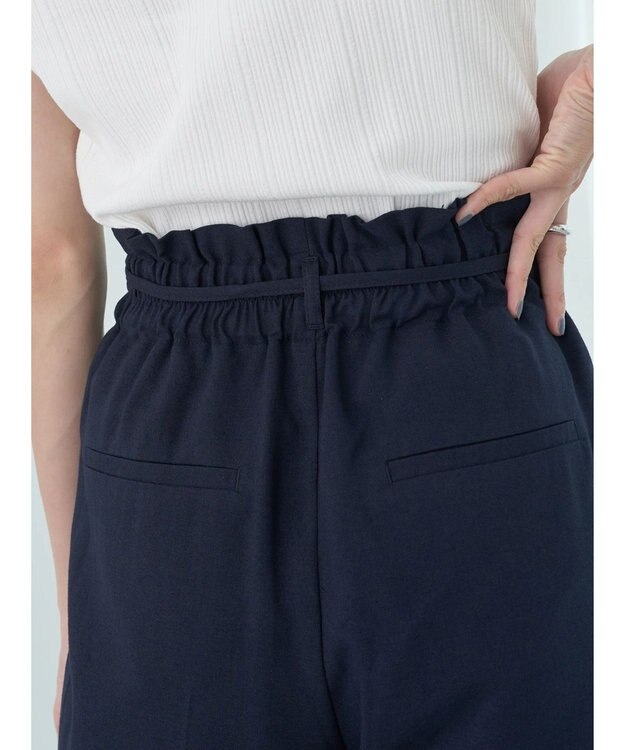 earth music&ecology リネンライクテーパードパンツ Navy