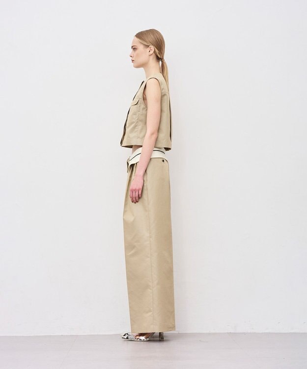 uncrave チノギャバジン ジレブラウス ベージュ