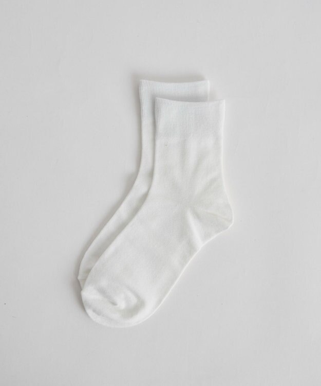 WEGO 平無地ソックス（丈14cm） ホワイト