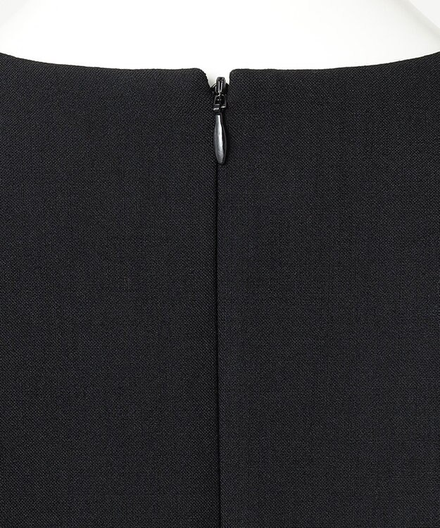 23区 L 【R(アール)】ウールダブルクロス ウエストリボンブラウス ブラック系