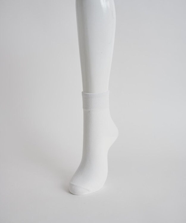 WEGO 平無地ソックス（丈14cm） ホワイト