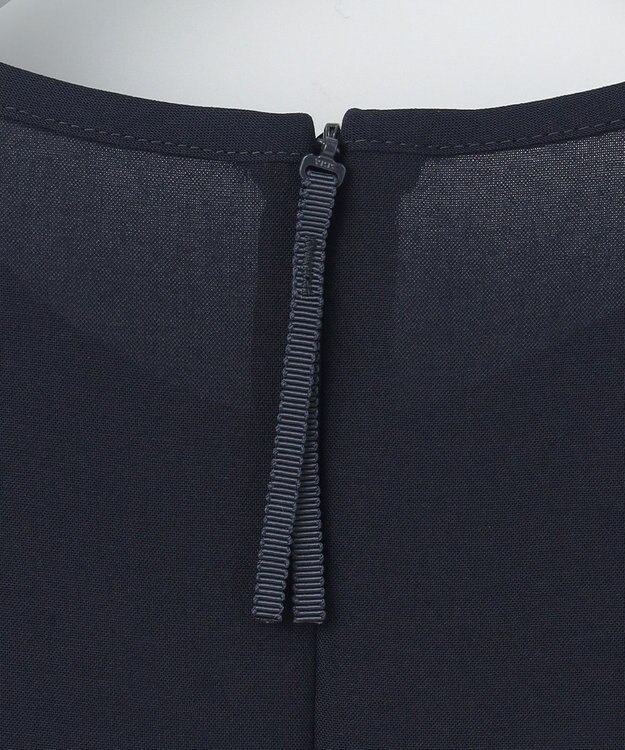 自由区 【セットアップ対応・UVカット・接触冷感・洗える】ライトストレッチ ブラウス ネイビー